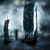 DORCEV 12x8ft Dark Night Ocean Backdrop for Halloween Horror Sea Adventure Theme Party Background Terror Ghost Ship Old Decrepit Ship Role Play Theme Banner Adult Kids Photo Studio Prop view 2