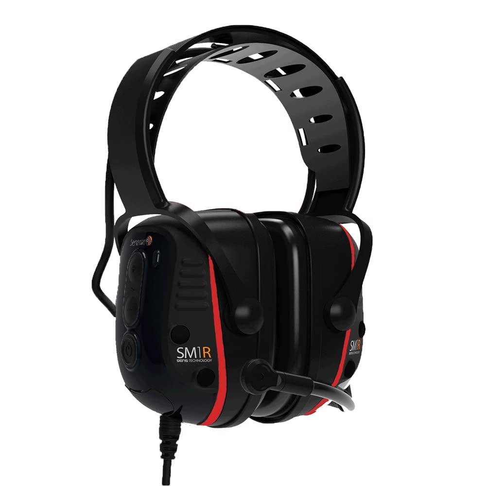 Sensear SM1R-IS Smart Two-Way Radio Industrial Communication Headset, Headband, 27dB NRR, SENS Technology, Noise Canceling Ear Protection, 82 dB(A) Volume Limiter, Manufacturing, Oil & Gas, Mining