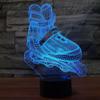 Jinnwell 3D Skate Shoes Night Light Lamp Illusion Night Light 7 Color Changing Touch Switch Table Desk Decoration Lamps with Acrylic Flat ABS Base USB Cable Toy (Bus) view 1