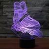 Jinnwell 3D Skate Shoes Night Light Lamp Illusion Night Light 7 Color Changing Touch Switch Table Desk Decoration Lamps with Acrylic Flat ABS Base USB Cable Toy (Bus) view 2
