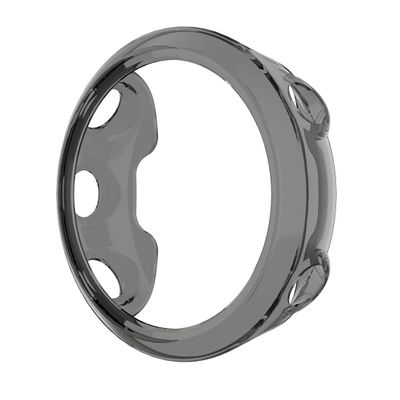 AWADUO for Garmin Forerunner 45S TPU Transparent Protective Case Cover Shell, Smartwatch Protective Case for Garmin Forerunner 45S, Soft and Durable (TPU Black)