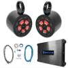 Rockville RKL65MBW Bundle: (2) 6.5" 350W Peak/85W RMS Each Marine Wakeboard Speakers, DBM25 1500-Watt 2 Channel Marine Amp, (2) MAC65B Black Aluminum Tower Speaker Pods, RMWK4 Amp Wire Kit, 6-Items view 1