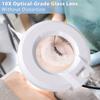 10X Magnifying Floor Lamp with 5 Wheels Rolling Base for Estheticians - 2,200 Lumens LED Dimmable Light with Magnifying Glass, Lighted Magnifier for Reading, Crafts, Sewing, Close Work, Estheticians view 2