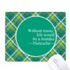 Music Quotes Life Green Lattices Grid Pixel Mouse Pad view 1