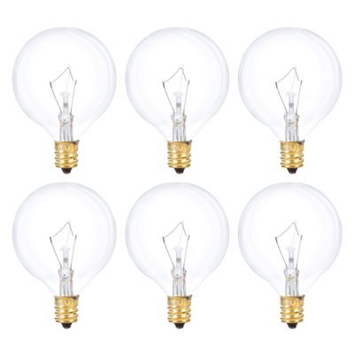 Simba Lighting Aromatic Wax Warmer Small Globe G16.5 25W E12 2700K, 6 Pack