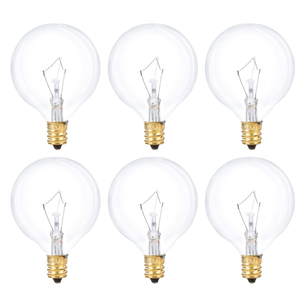 Simba Lighting Aromatic Wax Warmer Small Globe G16.5 25W E12 2700K, 6 Pack