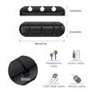 SOULWIT Cable Holder Clips, 3-Pack Cable Management Cord Organizer Clips Silicone Self Adhesive for Desktop USB Charging Cable Nightstand Power Cord Mouse Cable Wire PC Office Home - Black view 3