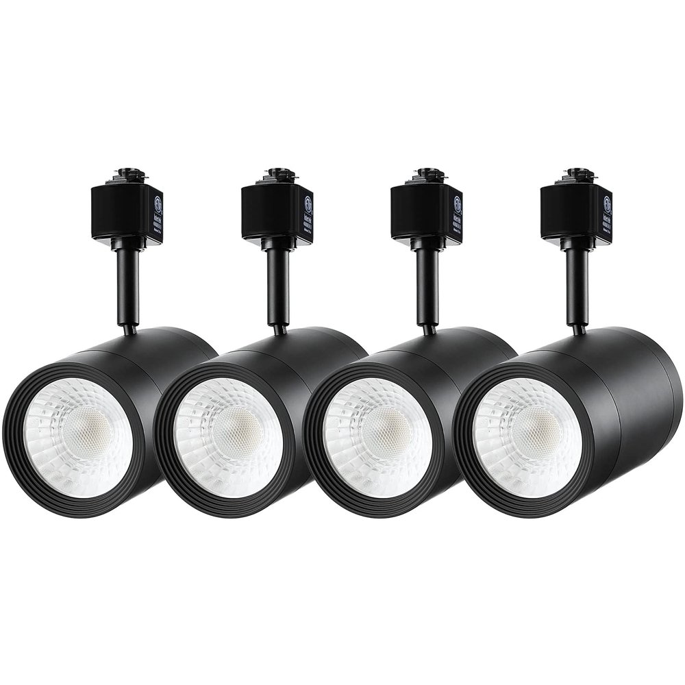 LEONLITE 4-Pack Retail Pro Series 17.5W H Track Heads, 3000K, Black