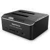 Hard Drive Docking Station RSHTECH USB 3.0 Aluminum Dual Bay Hard Drive Dock for 2.5" & 3.5" SATA HDD SSD with SD/Micro SD Card Reader and Offline Clone/Duplicator Function Support 16TB Tool-Free view 1