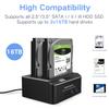 Hard Drive Docking Station RSHTECH USB 3.0 Aluminum Dual Bay Hard Drive Dock for 2.5" & 3.5" SATA HDD SSD with SD/Micro SD Card Reader and Offline Clone/Duplicator Function Support 16TB Tool-Free view 4