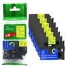 6/Pack - LM Tapes Compatible TZe-633 Blue on Yellow p-Touch Label Tape, 12mm Laminated replacment TZe633 Tape, TZ633 0.47" Blue Ink on Yellow Label with a Great Color/Size Guide. view 1
