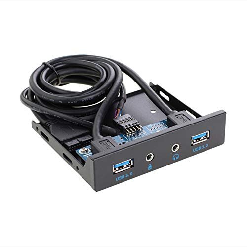 3.5 Inch Front Panel USB Hub with 2 USB 3.0 Port 1 HD and Audio Port Front Panel Adapter Plug and Play