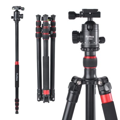 64 Camera Tripod and Monopod Kit with Panoramic Ball Head, Heavy Duty Complete Tripod for Canon, Nikon, Sony...Aluminum Alloy Made, Durable, Stable and Silk for Photography, Videography