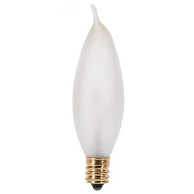Satco S3278 25 watt CA8 Incandescent; Frost; 1500 Average Rated Hours; 200 lumens; Candelabra Base; 120 Volts 25-Pack