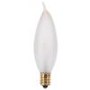 Satco S3278 25 watt CA8 Incandescent; Frost; 1500 Average Rated Hours; 200 lumens; Candelabra Base; 120 Volts 25-Pack view 1