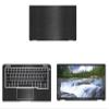 Decalrus - Protective Decal for Dell Latitude 14 7400 2-in-1 (14" Screen) Laptop Black Texture Brushed Aluminum Skin case Cover wrap BAdellLatitude14_7400Back view 1