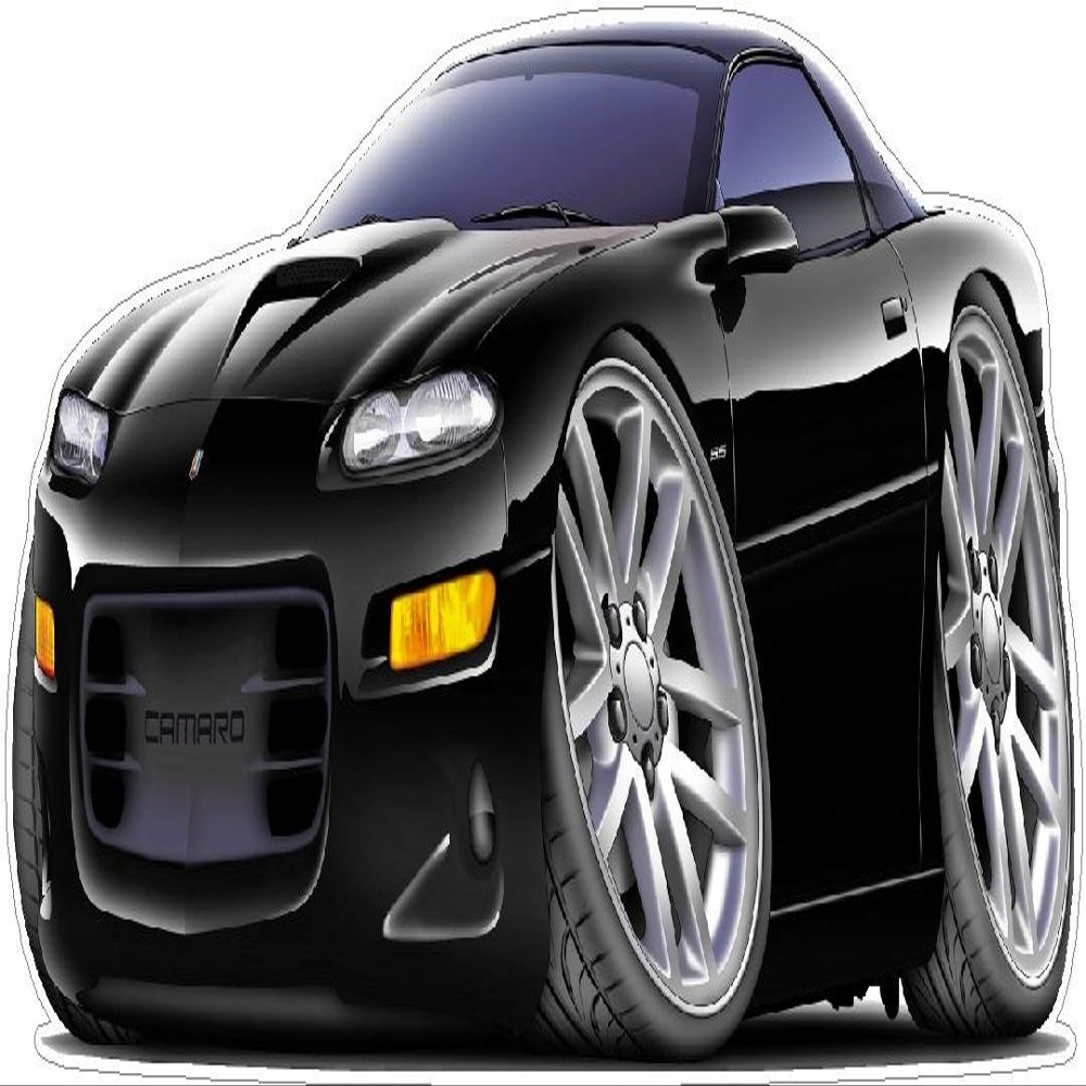 1998-2003 Camaro SS Cartoon Car 3Ft Long (36") Wall Decal Vintage 3D Car Movable Stickers Vinyl Wall Stickers for Kids Room