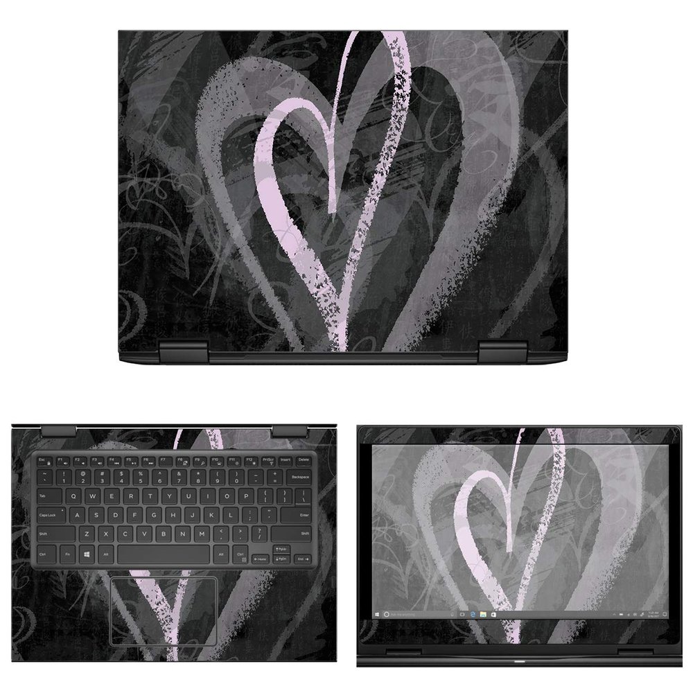 Decalrus - Protective Decal Heart Skin Sticker for Dell Latitude 13 3390 2-in-1 (13.3" Screen) case Cover wrap DElatitude13_3390-141