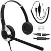 TruVoice HD-550 Premium Double Ear Headset with Noise Canceling Microphone and Detachable Smart Cable - Compatible with 95% of Telephones view 1