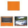 Decalrus - Protective Decal for Dell Latitude 14 7400 2-in-1 (14" Screen) Laptop Orange Carbon Fiber Skin case Cover wrap CFdellLatitude14_7400Orange view 1