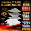 JJ CARE Fire Blanket for Home 40"x40" + 8 Hooks & 8 Gloves, Fire Suppression Blanket, Emergency Fire Blanket for People, Fire Blanket Kitchen, Emergency Use - White view 2