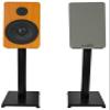 Rockville RockShelf 54C Bundle: Pair 5.25 in 360-Watt Wood 4 Ohm Home Bookshelf Speakers, Pair RS21B 21 in Steel Studio Monitor Stands with Isolation Pads, 4-Items view 1
