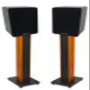 Rockville RockShelf 54B Bundle: Pair 5.25in 360W Peak/90W RMS 4-Ohm Black Passive Home Bookshelf Speakers, Pair RHTSB 36 in Wood Speaker Stands with Isolation Pads, Brass Spikes & Cable Clips, 2-items view 1