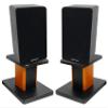 Rockville RockShelf 54B Bundle: Pair 5.25 in 360W Peak/90W RMS 4-Ohm Black Passive Home Bookshelf Speakers, Pair RHT8C 8 in Wood Desktop Studio Monitor Stands with Isolation Pads, 2-Items view 1