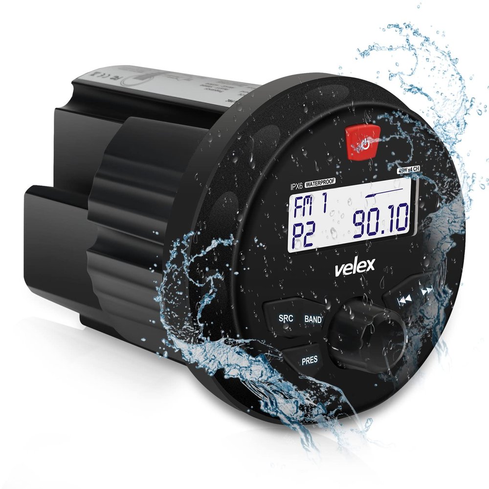 Marine Radio Marine Stereo Bluetooth Boat Stereo Gauge Style Round System Boat Radio