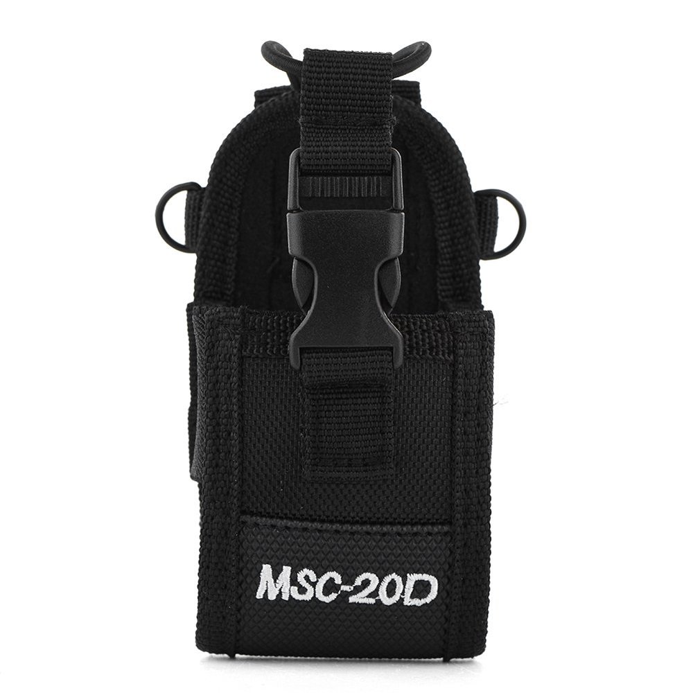 -20D Two Way Radio Holder Holster, Portable Nylon Belt Case Bag with Adjustable Shoulder Strap