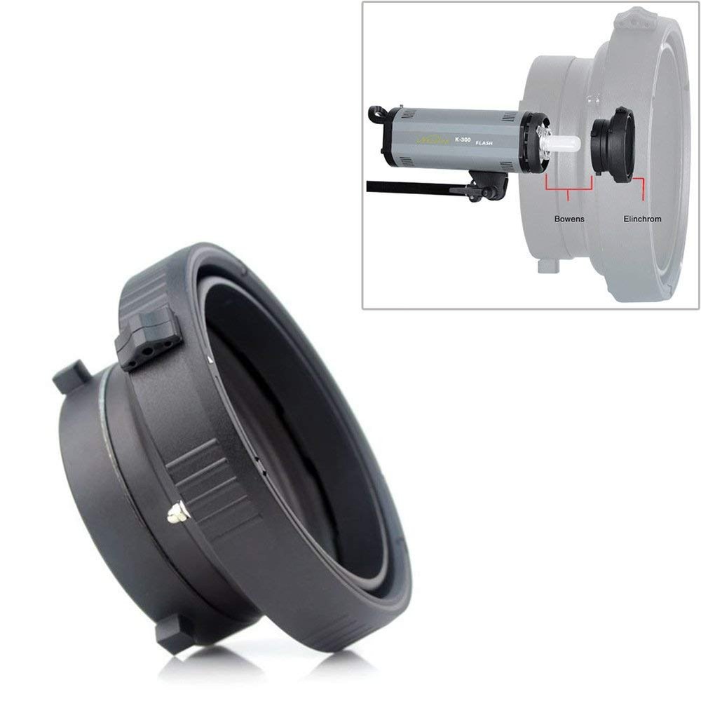 Fomito Photo Studio Bowens Speedring to Elinchrom Mount Converter Monolight Interchangeable Adapter Ring
