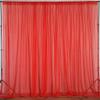 New Creations Fabric & Foam Inc, Polyester See Through Chiffon Backdrop Drape Curtain Panel (Red, 5 Feet Wide x 10 Feet High, 2 Panel) view 1