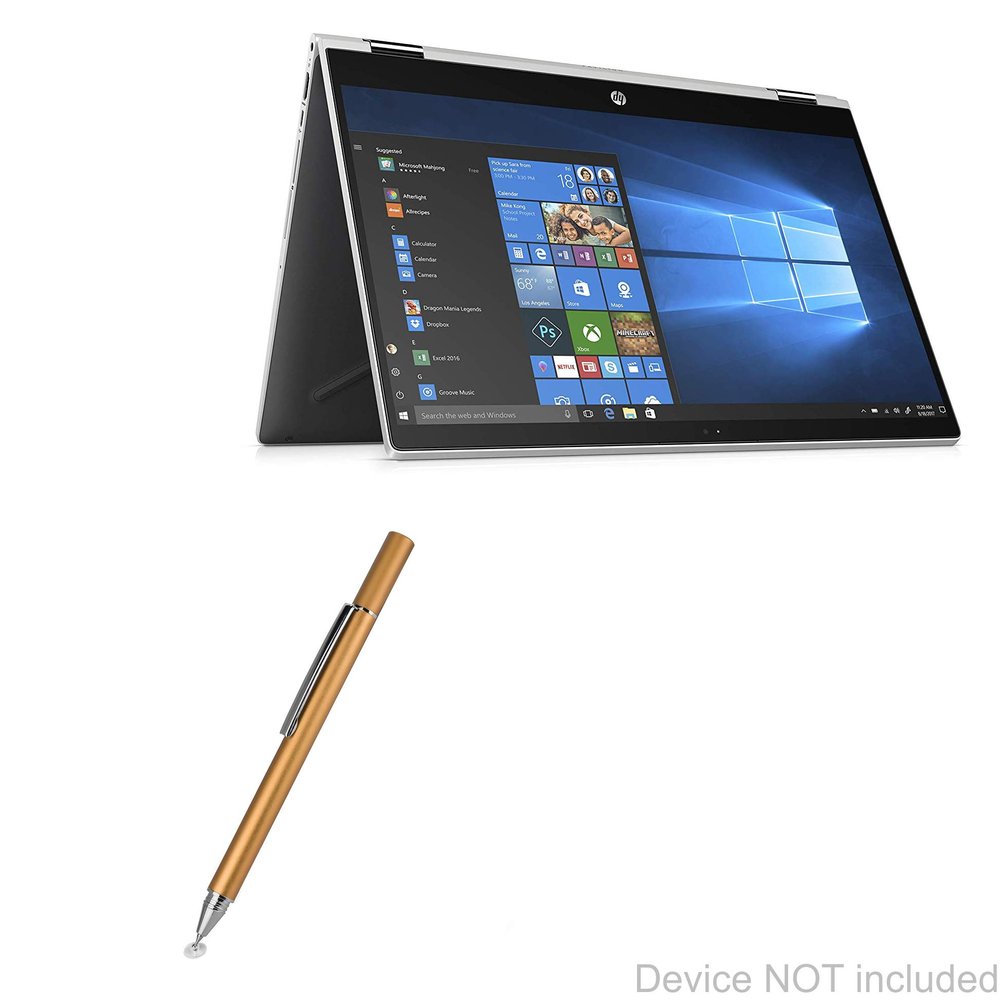 BoxWave Stylus Pen Compatible with HP Pavilion x360 Convertible 2-in-1 (11.6 in) - FineTouch Capacitive Stylus, Super Precise Stylus Pen - Champagne Gold