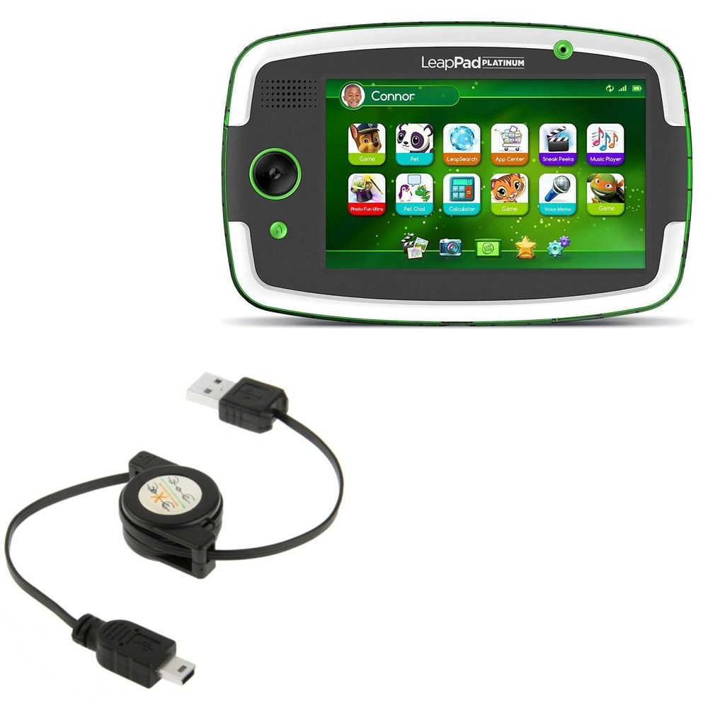 BoxWave Cable Compatible with Leapfrog LeapPad Platinum - miniSync, Retractable, Portable Sync Cable