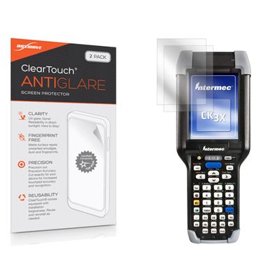BoxWave Screen Protector Compatible with Intermec CK3X - ClearTouch Anti-Glare (2-Pack), Anti-Fingerprint Matte Film Skin