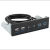 6 Ports USB 3.0 USB 2.0 HD Audio Front Panel Hub 5.25 Inch Floppy Bay Front Panel view 2