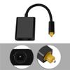 Dual Port Fiber Audio Splitter, 2 Way Optical Splitter Adapter with Audio Cable 1in 2 Out (Black) view 4