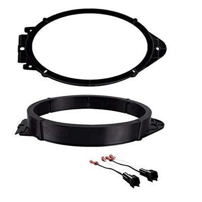 6x9 Front Car Speaker Install Adapter Bracket Mount Plates with Speaker Wire Connectors- Made for Chevrolet GMC: 2015-2024 Canyon, Colorado, Sierra, Silverado, Suburban, Tahoe, Yukon +More