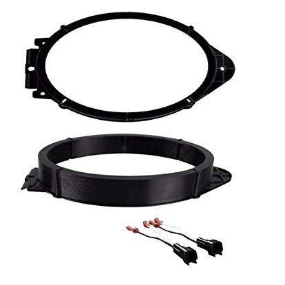 6x9 Front Car Speaker Install Adapter Bracket Mount Plates with Speaker Wire Connectors- Made for Chevrolet GMC: 2015-2024 Canyon, Colorado, Sierra, Silverado, Suburban, Tahoe, Yukon +More