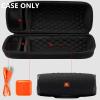 Comecase Hard Travel Case for JBL Charge 4/ Charge 5 Waterproof Bluetooth Speaker. Carrying Storage Bag Fits Charger and USB Cable (Case Only) - Black view 4