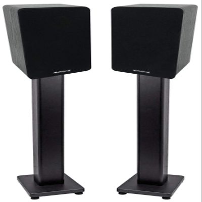 Rockville RockShelf 58B Bundle: Pair 5.25-in 360-Watt Peak / 90-Watt RMS 8-Ohm Home Theater Bookshelf Speakers Black, Pair RHTSB 36-in Speaker Stands, 2-Items