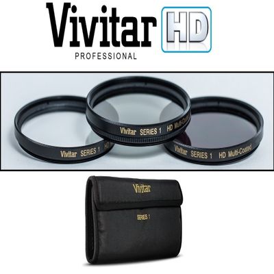 3-Pcs HD UV Polarizer & ND-8 Filter Kit for Nikon D3500 (55mm Compatible)