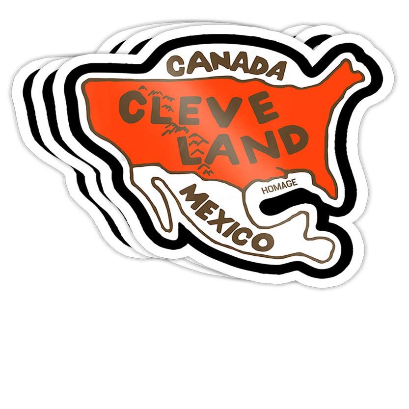 Chilli Purple Canada USA America Cleveland Mexico map Gift Decorations - 4x3 Vinyl Stickers, Laptop Decal, Water Bottle Sticker (Set of 3)