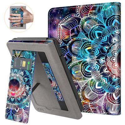 VORI Stand Case for 6" Kindle Paperwhite (Fits 10th Generation 2018 / All Paperwhite Generations Prior to 2018) PU Leather Case Smart Cover with Auto-wake/sleep and Hand Strap, Mandalas Galaxy