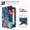 VORI Stand Case for 6" Kindle Paperwhite (Fits 10th Generation 2018 / All Paperwhite Generations Prior to 2018) PU Leather Case Smart Cover with Auto-wake/sleep and Hand Strap, Mandalas Galaxy view 3