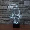 Jinnwell 3D Parrot Night Light Lamp Illusion Night Light 7 Color Changing Touch Switch Table Desk Decoration Lamps with Acrylic Flat ABS Base USB Cable Toy (Bus) view 3