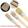 Natural Bristle Round Paint Professional Wax Painting Brush Wooden Handle for Oil Acrylic Watercolor Art 30mm view 3