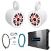 Rockville 2 RKL65MBW 6.5" 700w Marine Wakeboard LED Speakers+Amplifier+Amp Kit view 1
