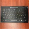   .     .  . Keyboard Stickers. Orange Letters on a Black Background. Korea Production view 1
