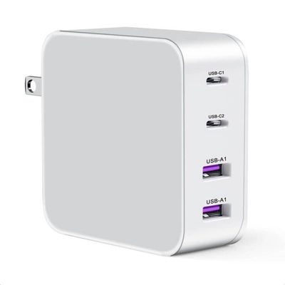 DTK USB C Wall Charger, 120W Fast Charger Block Plug, 4-Port Portable Power Charger Station